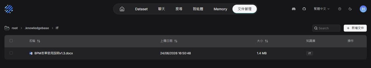 文件管理介面